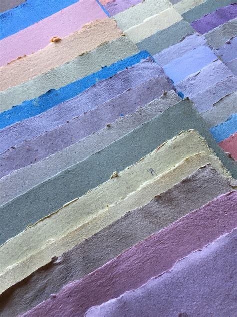 10 assorted sheets of handmade paper, recycled paper, eco friendly paper, natural paper ...