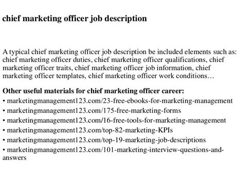 Chief marketing officer job description