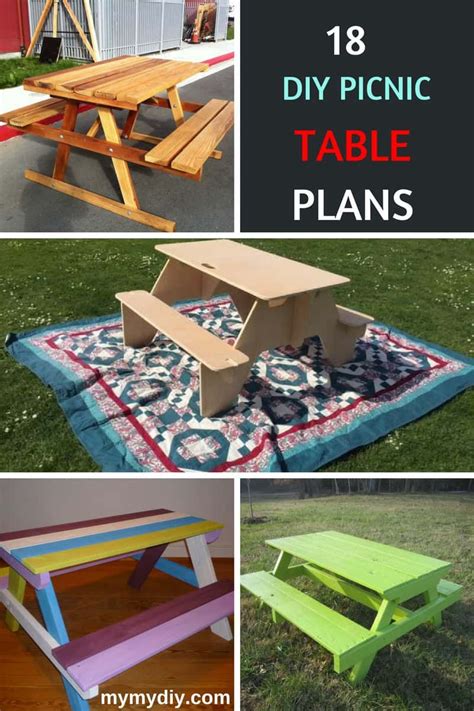 18 Family Fun DIY Picnic Tables [List] - MyMyDIY | Inspiring DIY Projects | Diy picnic table ...