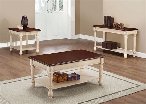 704418 Dark Brown and White Coffee Table from Coaster (704418) | Coleman Furniture