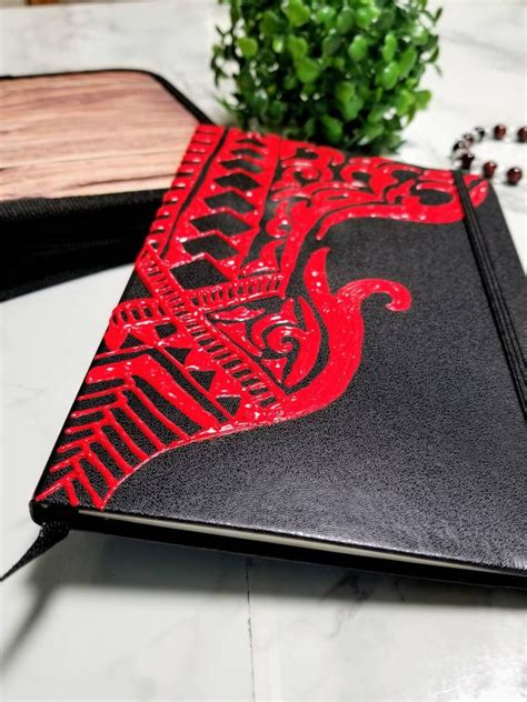 Black and Red Personalized Notebook Customized Gift for - Etsy