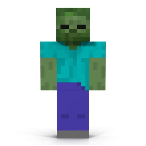 Zombie Minecraft Model 3D - TurboSquid 1021656