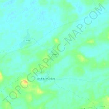 Bavla topographic map, elevation, terrain