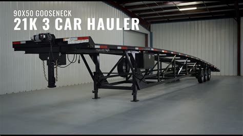 21k Gooseneck 3 Car Hauler Trailer! - YouTube