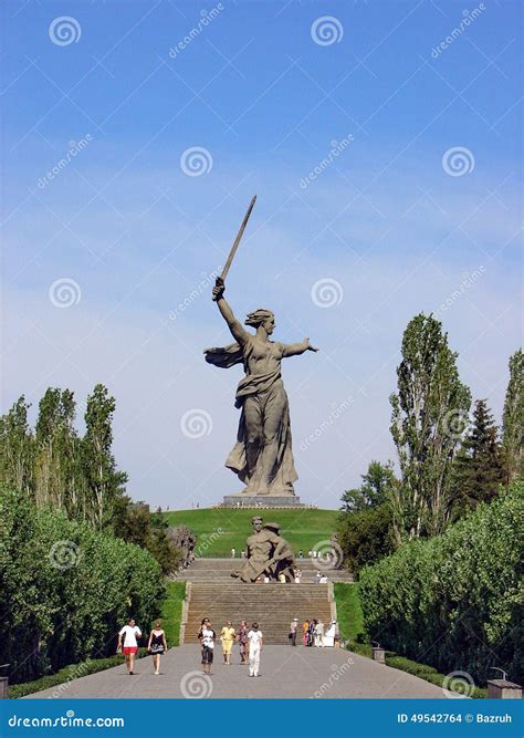 Statue Motherland, Mamayev Kurgan Complex, Volgograd, Russia Editorial Stock Image - Image of ...