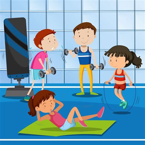 Gym Clipart | Hacer ejercicio, Gimnasio, Ejercicios