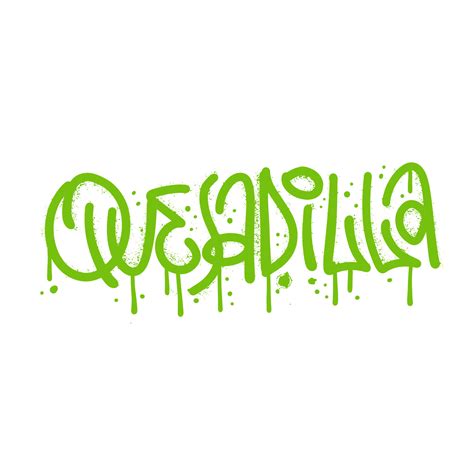 Quesadilla - Hand drawn lettering word in urban street graffiti style ...