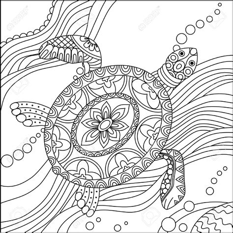 Turtle Coloring Pages For Adults Coloring Pages