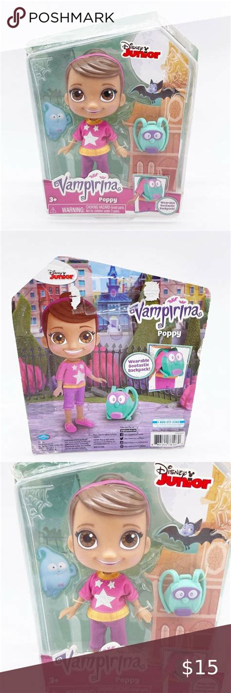 Disney Junior Vampirina Poppy Doll Figure & Bootastic Backpack | Poppy ...