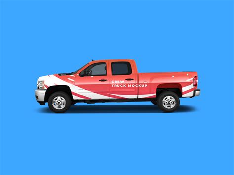 Free Crew Truck Mockup (PSD)