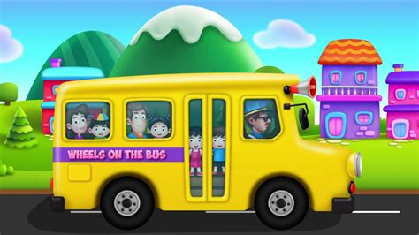 Wheels On The Bus | Wheels On The Bus Go Round and Round Nursery Rhyme ...