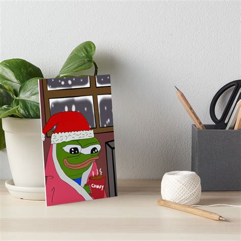 "Rare Pepe Comfy Cozy Christmas " Art Board Print by Slav-Art | Redbubble