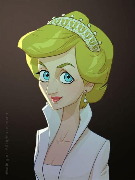 Cartoon Caricature of Princess Diana by xidingart on DeviantArt