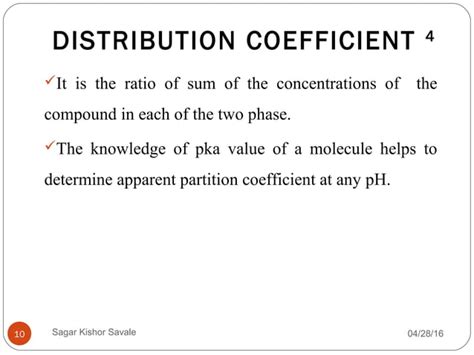 Partition coefficient