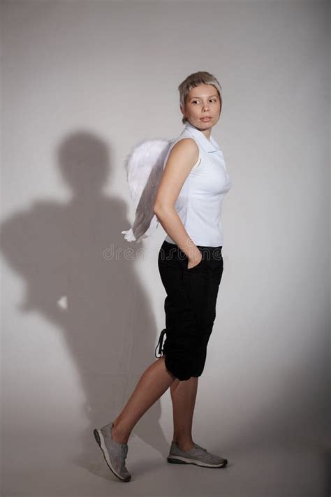 Woman with angel wings stock photo. Image of attractive - 5297502