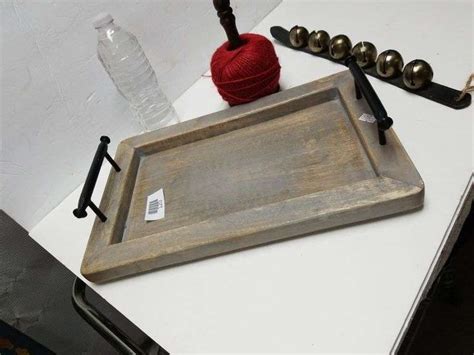 Wooden Handled Tray - Trice Auctions