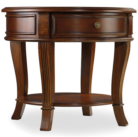 Hooker Furniture Brookhaven 281-80-116 Traditional 1-Drawer Round Lamp Table | Alison Craig Home ...