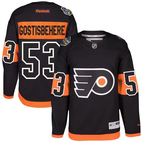 Reebok Shayne Gostisbehere Philadelphia Flyers Black 2017 Stadium ...