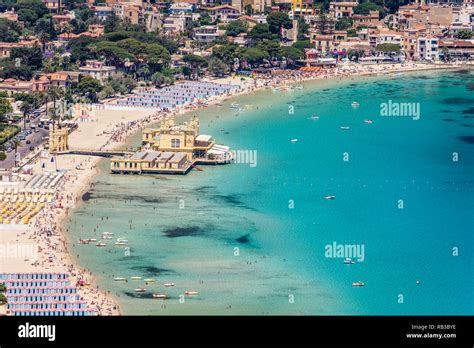 Mondello beach resort sicily hi-res stock photography and images - Alamy