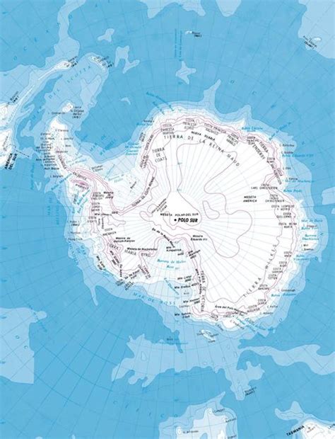 Antarctica physical map | Gifex