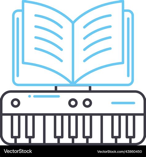 Keyboard line icon outline symbol Royalty Free Vector Image