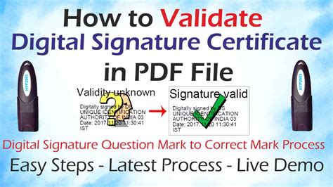 How to Validate Digital Signature in PDF File (Question Mark to Correct ...