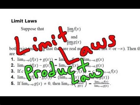 Limit Laws - Proof of Product Law - YouTube