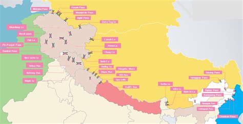 List of Mountain Passes of India - PCSSTUDIES - Geography