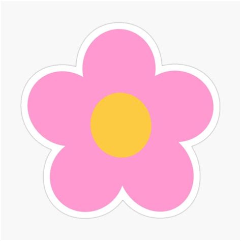 Cute Pink Flower Doodle Sticker | Shop at Redbubble.com | Cute stickers ...