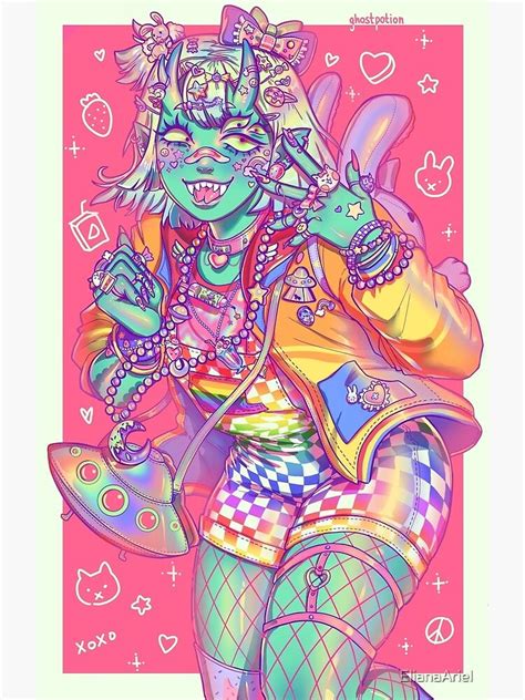 "Decora Monstergirl" Poster for Sale by ElianaAriel | Kawaii art ...