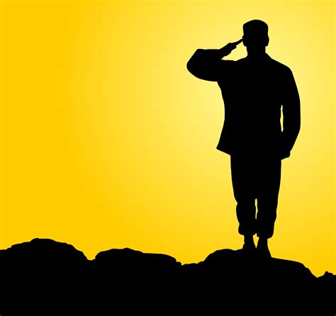 military salute - Clip Art Library