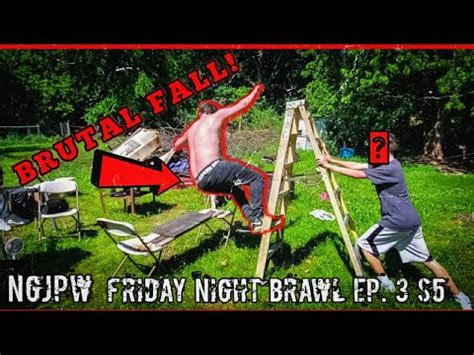 NGJPW BACKYARD WRESTLING: Friday night brawl ep. 3 S5; Brutal ladder match!!! June 5, 2020 - YouTube