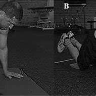 Push-up plus exercise during (A) Traditional and (B) Modified ...