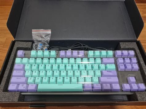 Tecware Phantom 87 RGB Mechanical Keyboard with Purple Turquoise ...