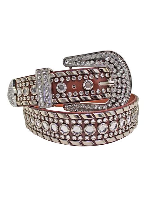 Rhinestone Studded Western Belt For Women - Walmart.com