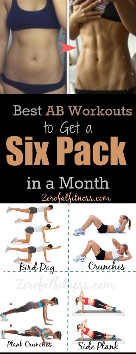 11 Best Ab Workouts to Get a Six Pack Abs in One Month.There are quite several good ab workouts ...
