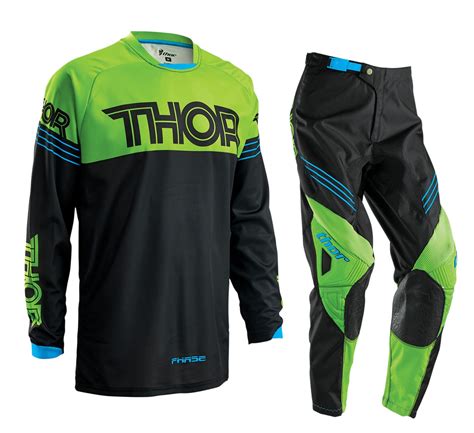 Thor 2016 Youth Phase Hyperion Gear Set Green Motocross Kids Pants ...