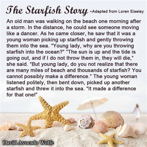 Starfish Quote - The Starfish Story postcard (With images) | Starfish ...