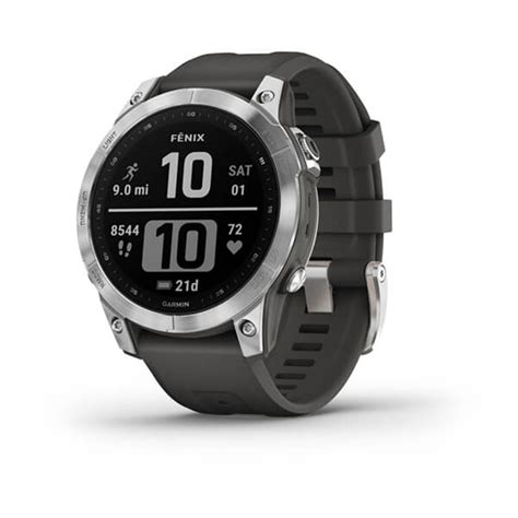 Garmin fenix 7 Silver with Graphite Band | Trail Industries