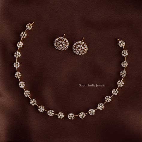 Diamond Replica Choker - South India Jewels