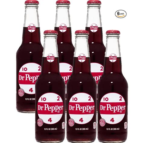 Amazon.com : Dr Pepper Real Sugar Soda 12 Oz Glass Bottle (Pack of 6 ...