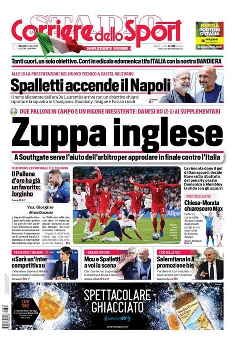 Italian newspapers put the boot in and say England 'needed the referee' to reach final | Daily ...