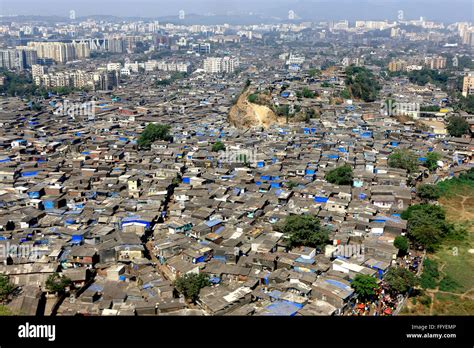 Aerial view of slums ; Bombay Mumbai ; Maharashtra ; India Stock Photo ...