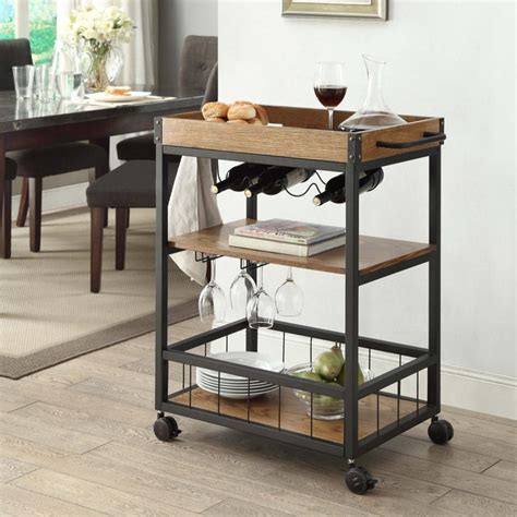 Rustic Wood Bar Cart – Forever Anniversary