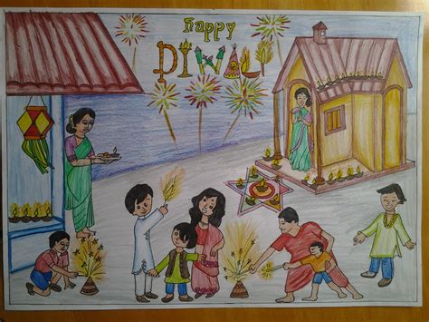 Diwali Drawing at GetDrawings | Free download