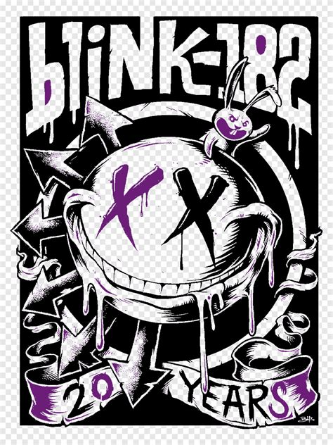 Free download | Poway Blink-182 Punk rock Poster, rock band, purple, text png | PNGEgg