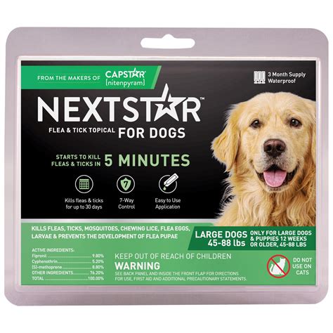 Nextstar Flea & Tick Topical Prevention for Dogs 45-88 lbs., 3 Month Supply | Petco