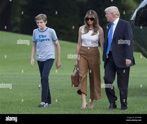 U.S. President Donald Trump, First Lady Melania Trump and their son ...