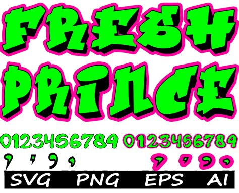 Fresh Prince Fonts SVG - Etsy