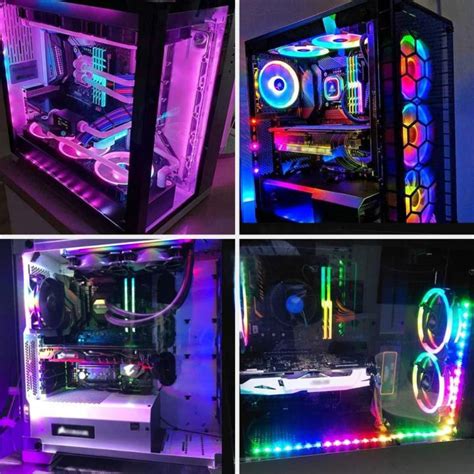 LED Motherboard mutile color 5050 RGB LED Lights Gaming PC Case Light ...